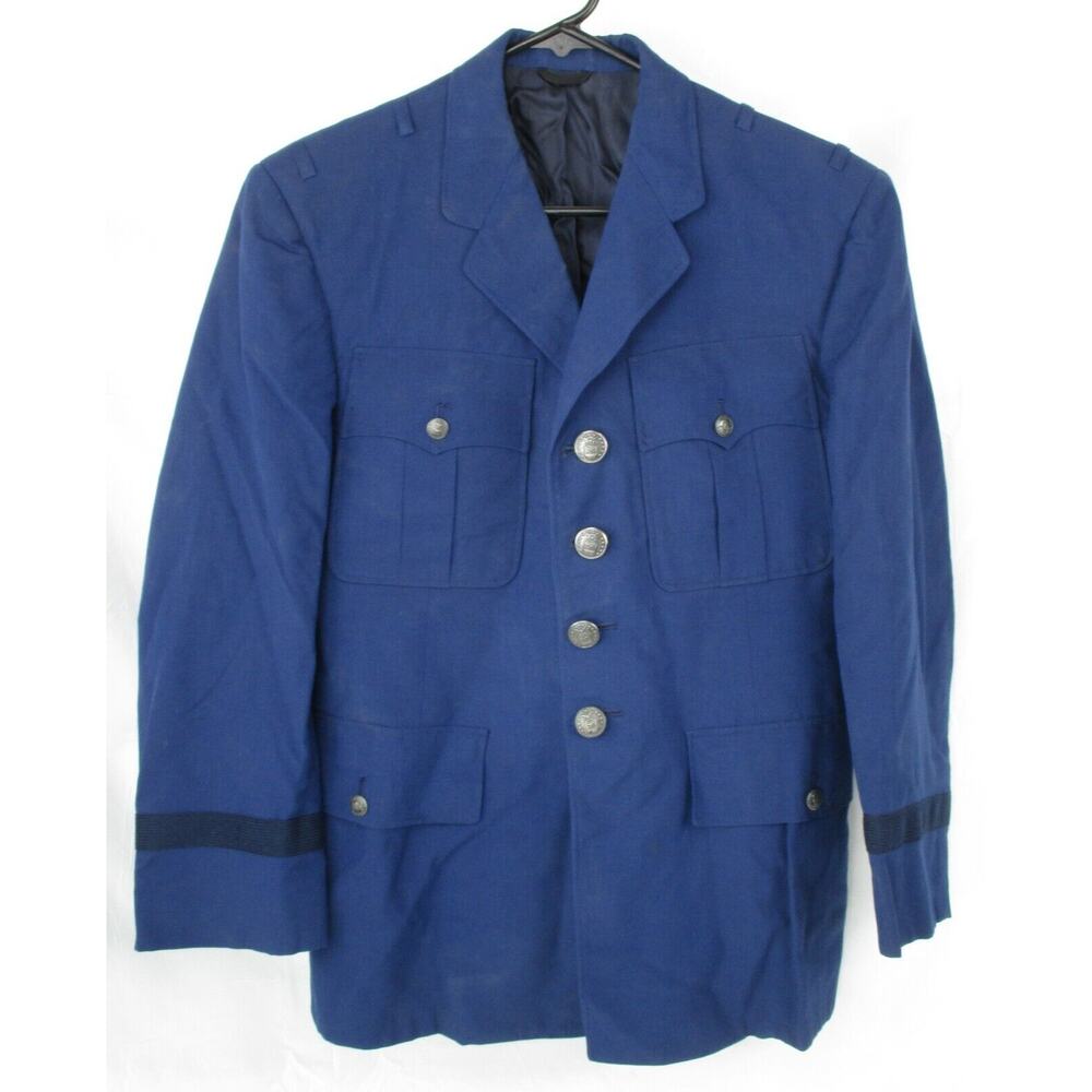 Vintage U.S. Air Force Service Dress Blue Jacket June 30th, 1966 Dated